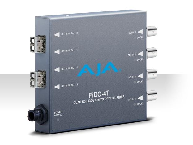 AJA FiDO-4T 4-channel 3G-SDI to LC Optical Fiber Converter