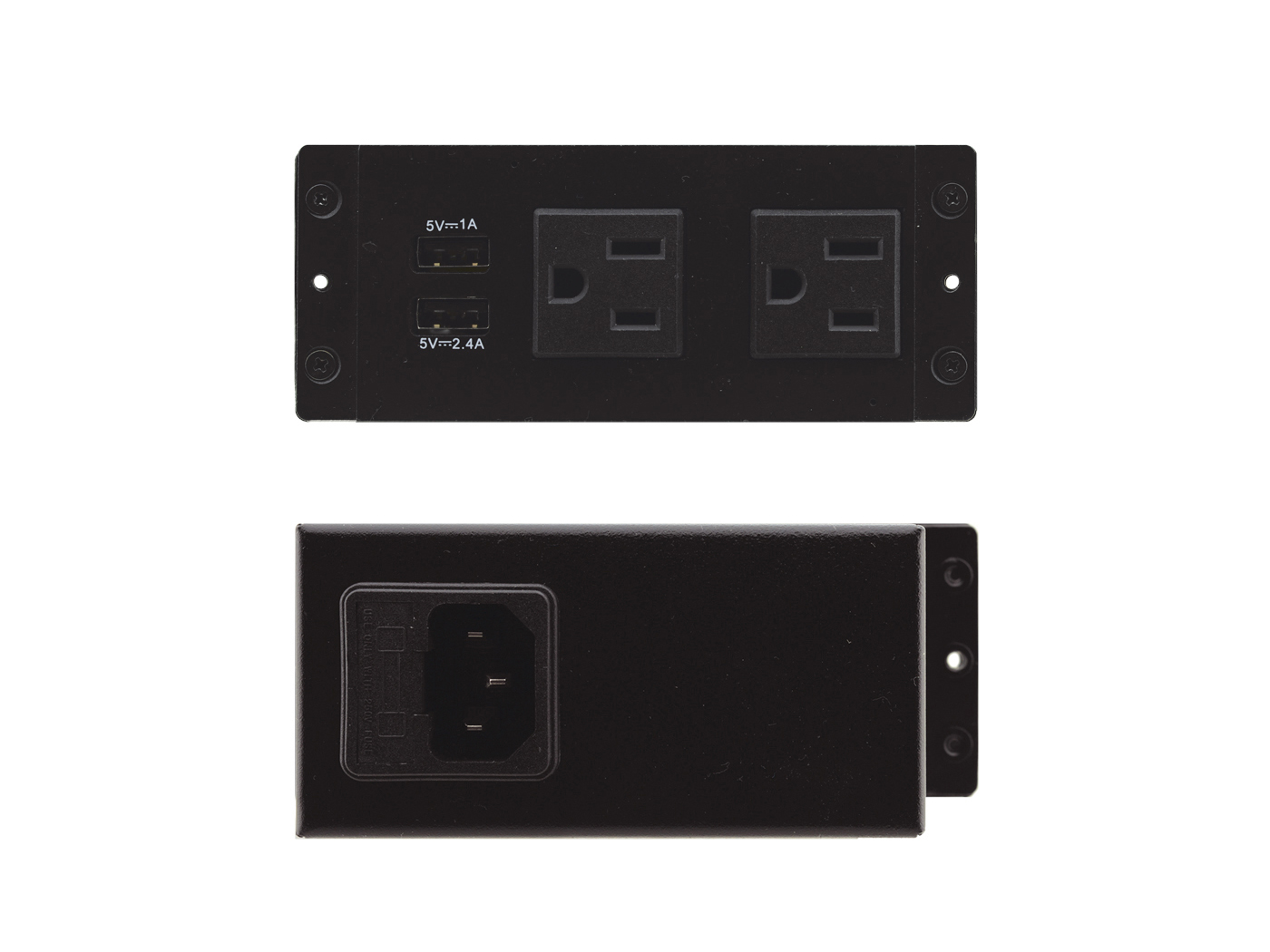 Kramer TS-2UC TBUS Dual socket module with 2 US AC power sockets and 2 USB charging ports