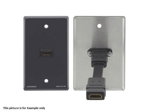 Kramer WP-H1M(W) HDMI (F) to HDMI (F) Wall Plate/White