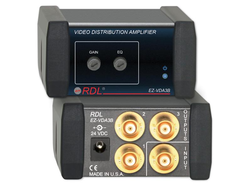 RDL EZ-VDA3B 1X3 BNC NTSC/PAL Video Distribution Amplifier