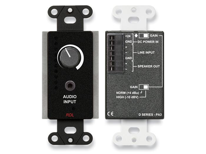 RDL DB-PA3 3.5 Watt Decora Audio Amplifier/Black