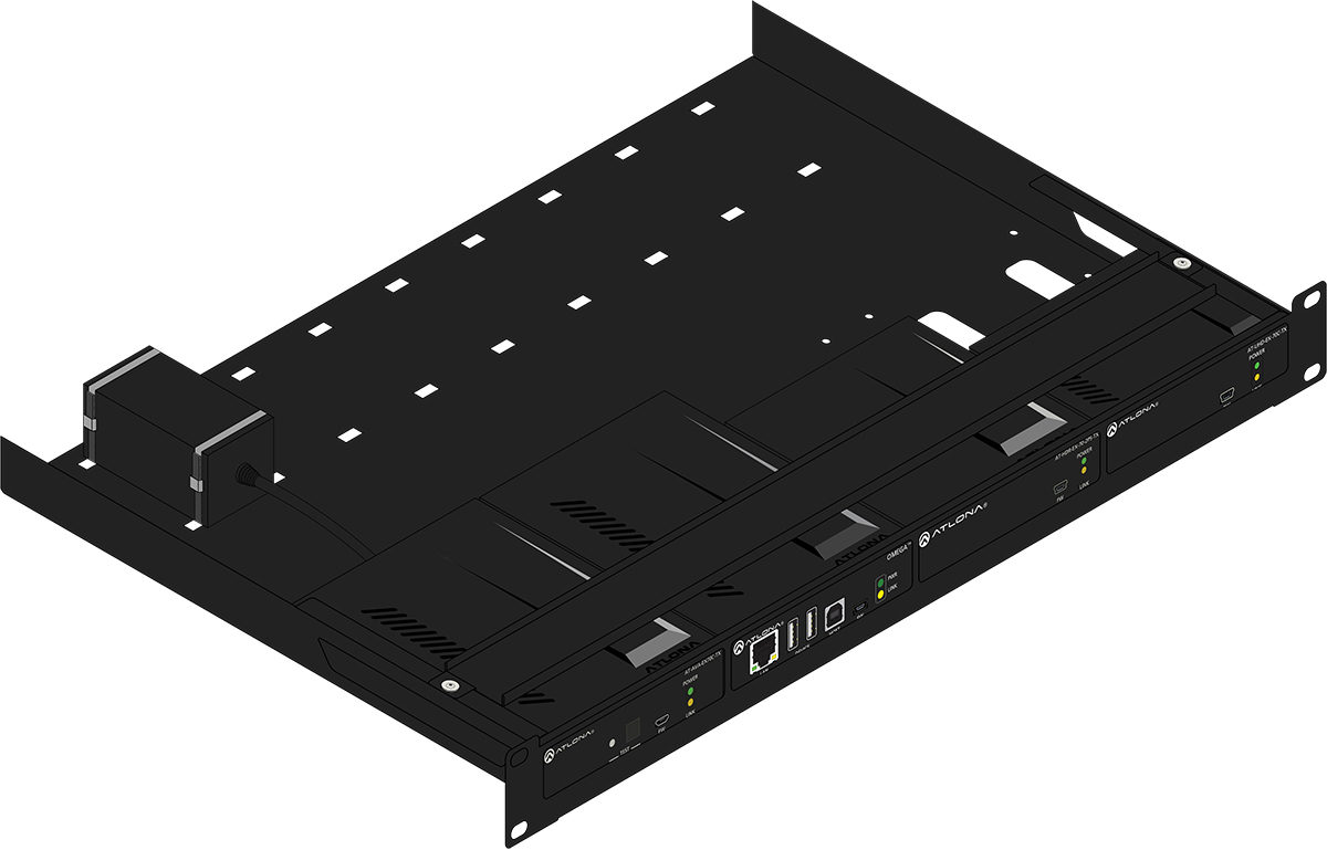 1u Rack Ats AT-RACK-1RU-ME Atlona Heavy Duty 1U Multi-Extender Rack Mount Shelf