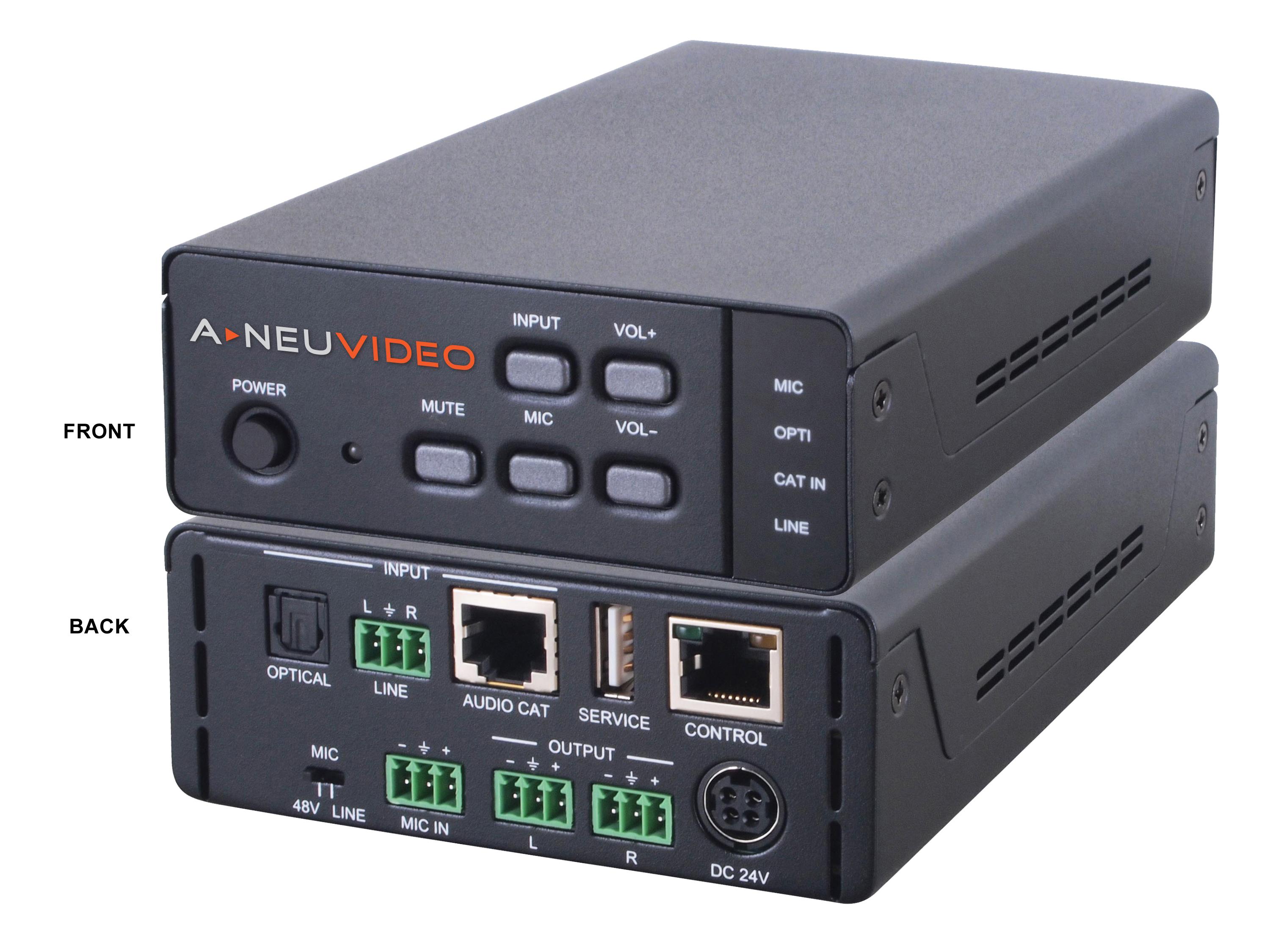 A-NeuVideo ANI-AD100 100W Amplifier with LR/Optical/Microphone/CATx and Built-In Mixer