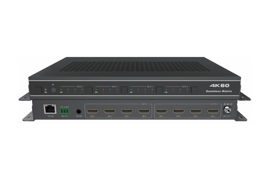 A-NeuVideo ANI-HDFLIP-PRO 4x4 4K60 UHD 18Gbps HDMI Quad Multiviewer Seamless Switcher Video Wall w/ Rotation