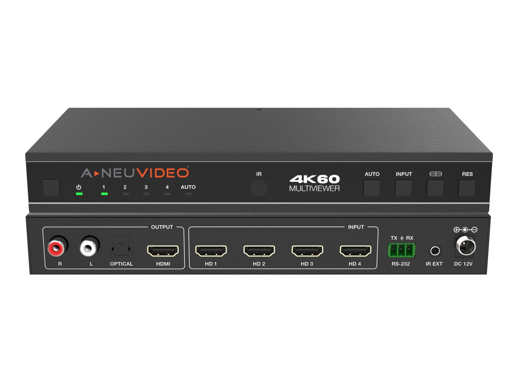 A-NeuVideo ANI-PIP-41UHD 4x1 4K60 UHD Quad/PiP/PoP Multiviewer Seamless Video Switcher