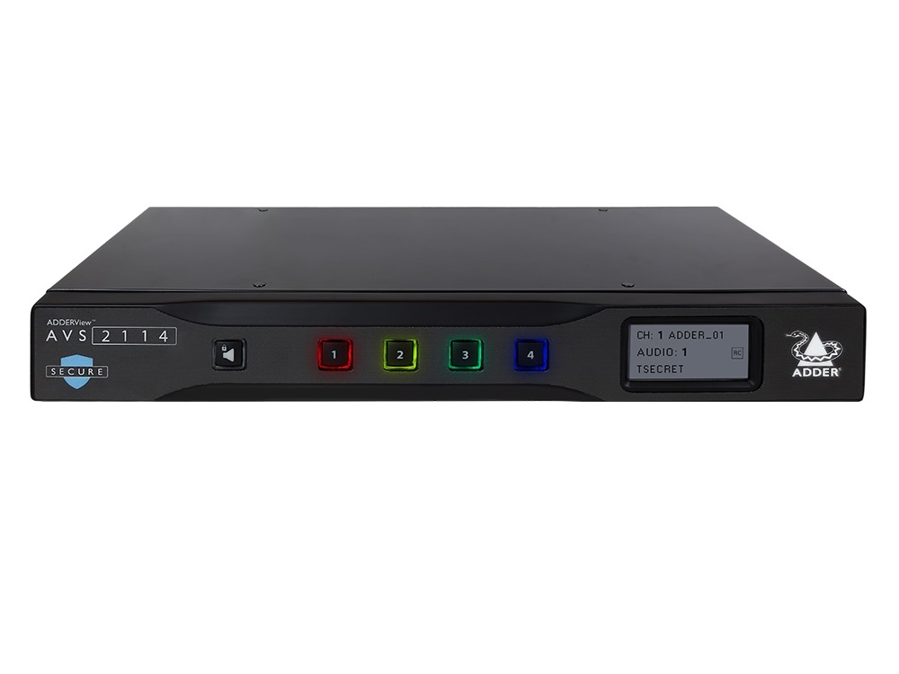 Adder AVS-2114 ADDERView Secure 4 Port DVI Single Head Switch