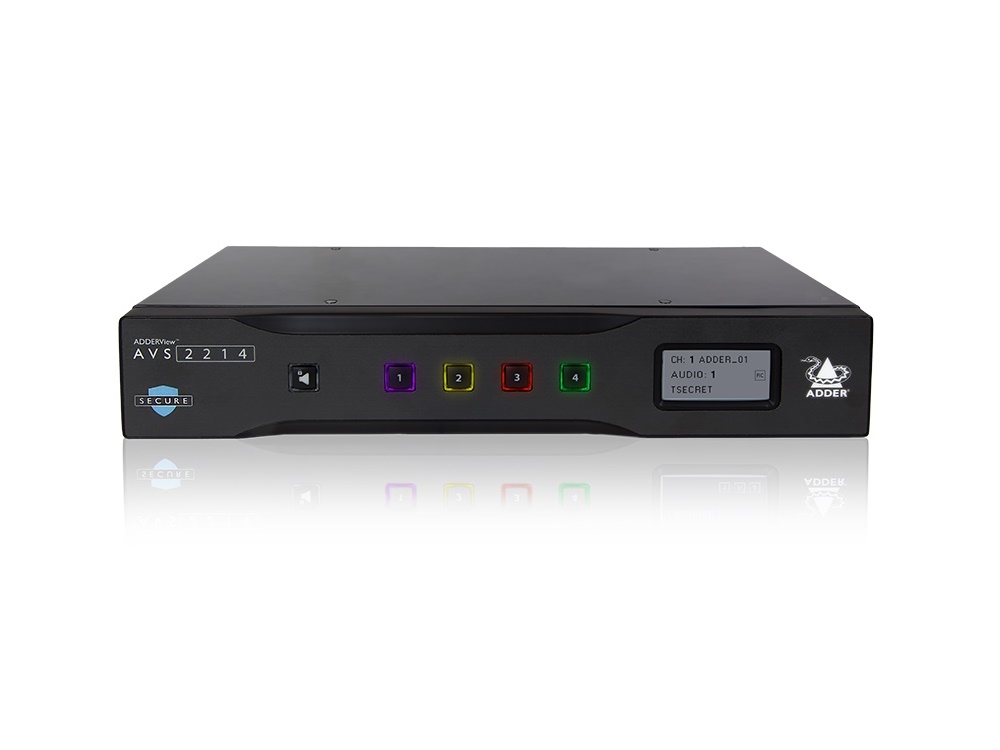 Adder AVS-2214 ADDERView Secure 4 Port DVI Dual Head Switch