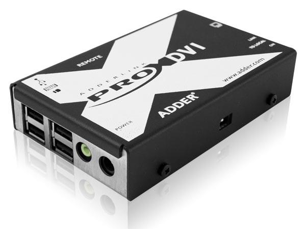 Adder X-DVIPRO-US DVI and 4-port USB Extender over two CATx cables
