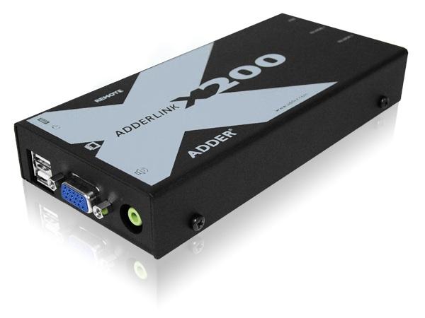 Adder X200AS/R-US KVM/USB Extender (Receiver) with Audio and Speaker connectors up to 300m/1000ft