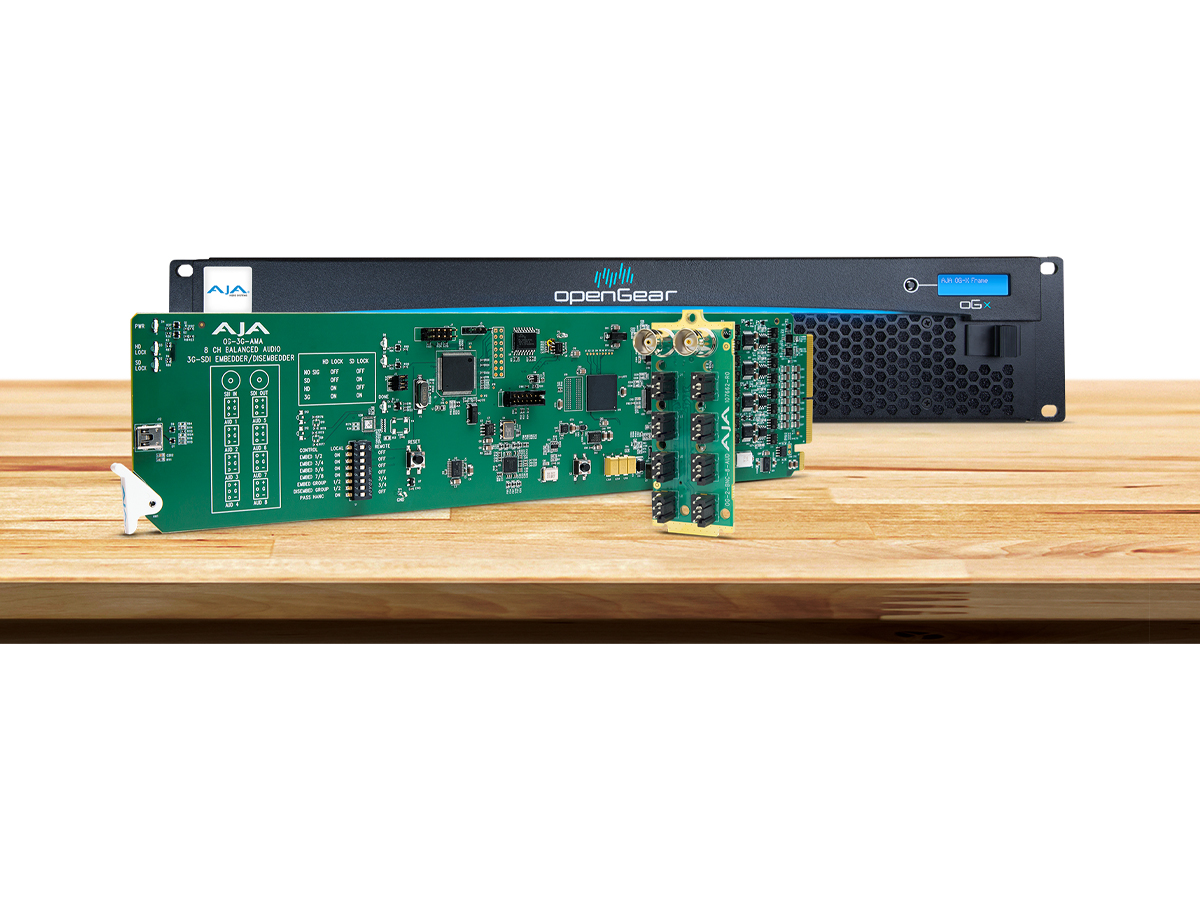 AJA 3G-AMA-R0 3G-SDI 4-Channel Analog Audio Embedder / Disembedder 8-Channel Balanced I/O