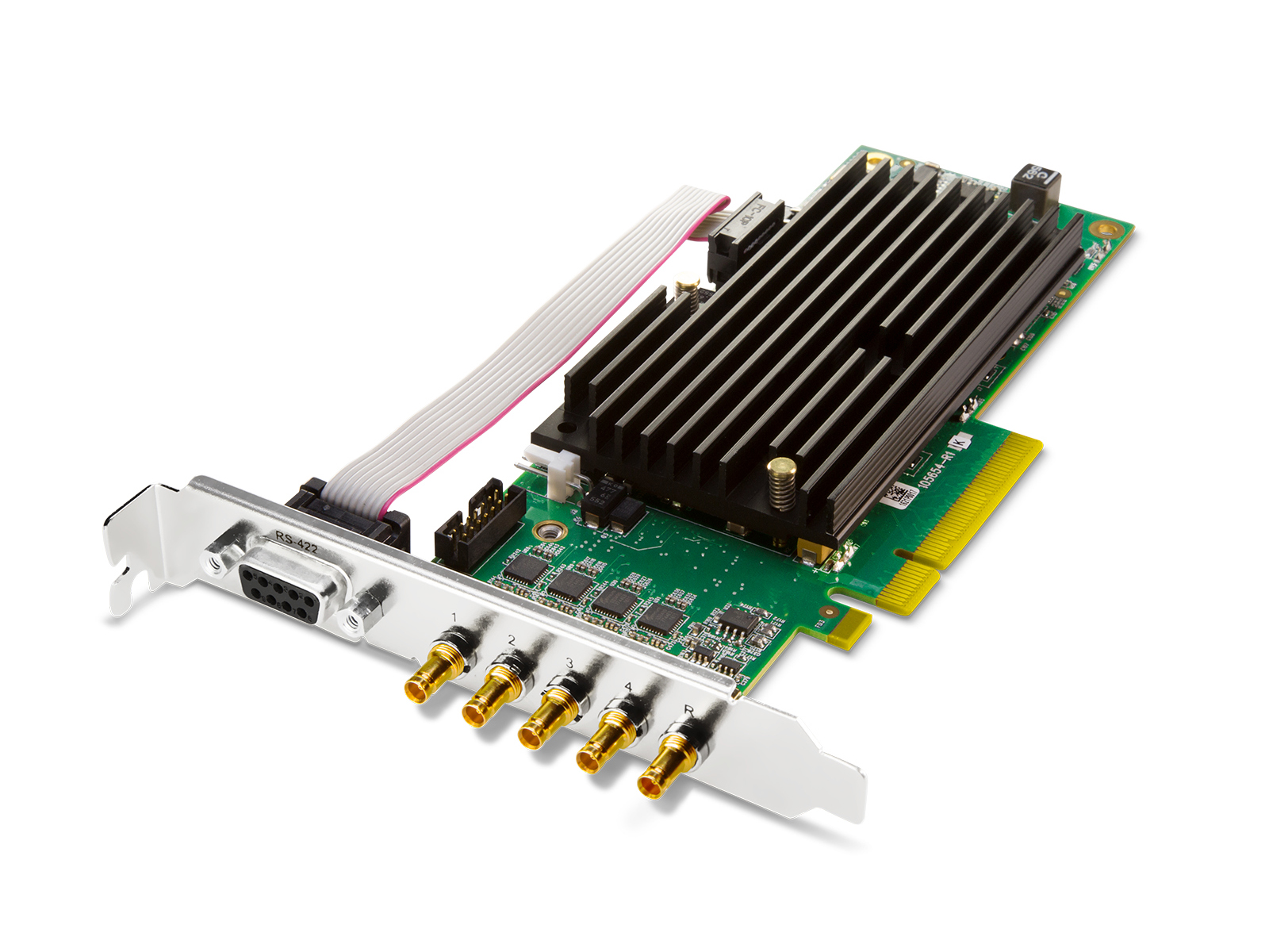 AJA CRV44-BNC-NF 8-lane PCIe 2.0 Flexible Multi-format I/O Card with full size BNC and Passive Heat Sink