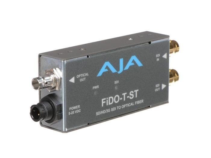 AJA FiDO-T-ST Single channel SDI to ST Fiber Converter/Extender (Transmitter) SDI loopout up to 10km