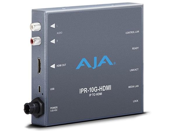 AJA IPR-10G-HDMI Bridging SMPTE ST 2110 Video and Audio to HDMI