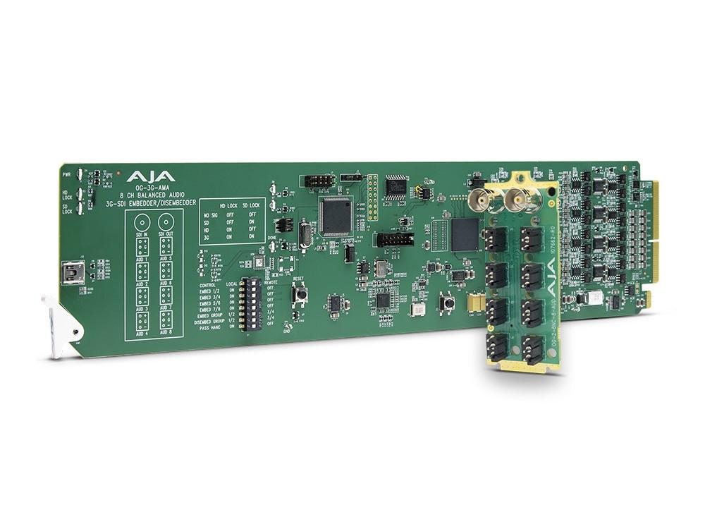 AJA OG-3G-AMA openGear 3G-SDI Analog Audio Embedder/Disembedder with DashBoard Support