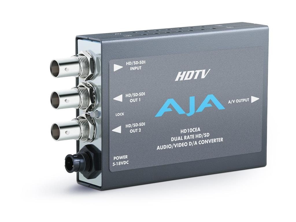 AJA HD10CEA SD/HD-SDI Video with Embedded Audio to Analog Video and Audio Converter