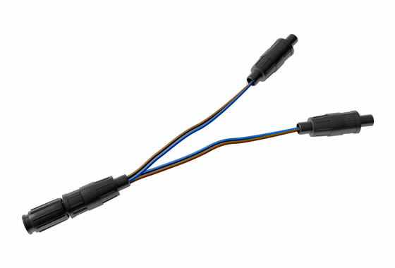 AJA DRM2-YC12-R0 Optional Y-Cable Powers Two AJA Mini-Converters via 1 Standard DRM2 Power Cable - 12 pack