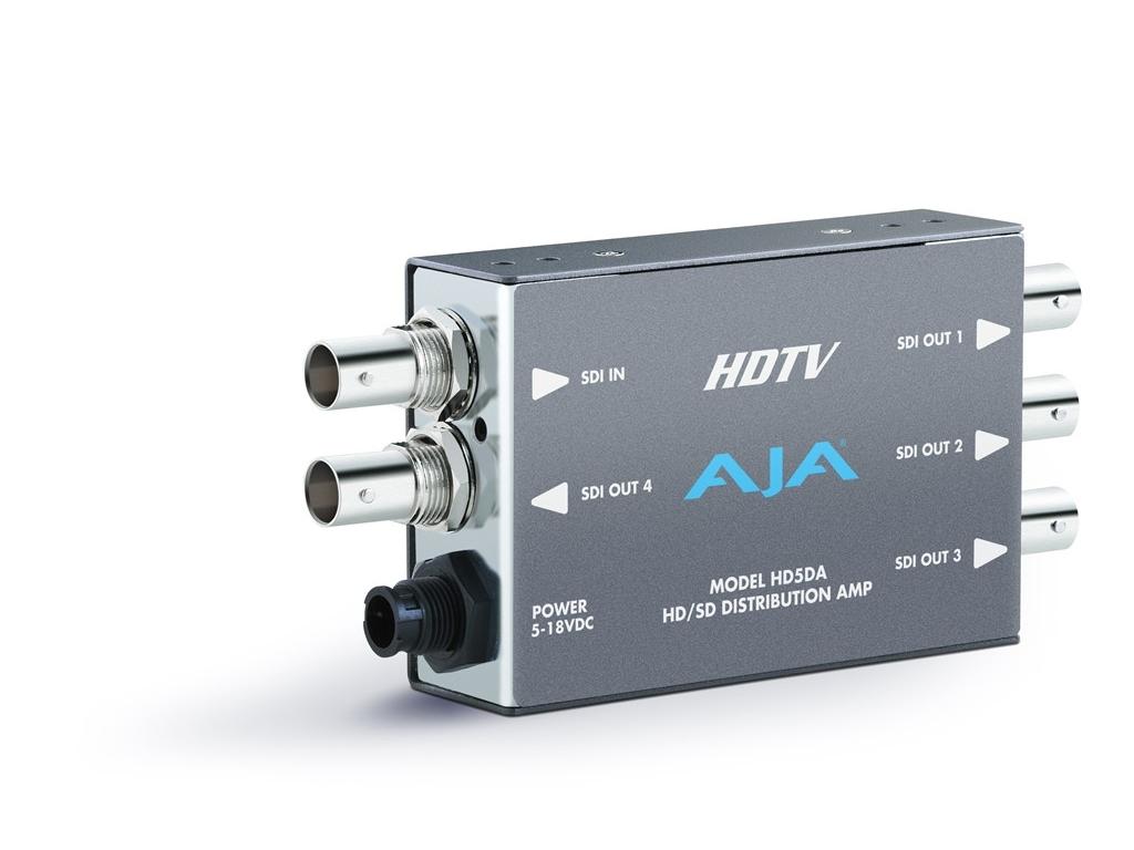 AJA HD5DA 1x4 HD-SDI/SDI Distribution Amplifier/Repeater(Auto Equalizer to 100m)