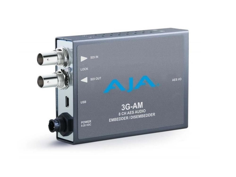 AJA 3G-AM-BNC 3G-SDI 8-Ch AES Embedder/Disembedder with BNC Cable