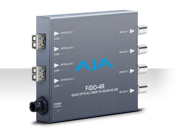 AJA FiDO-4R Quad Optical Fiber to SD/HD/3G-SDI Converter