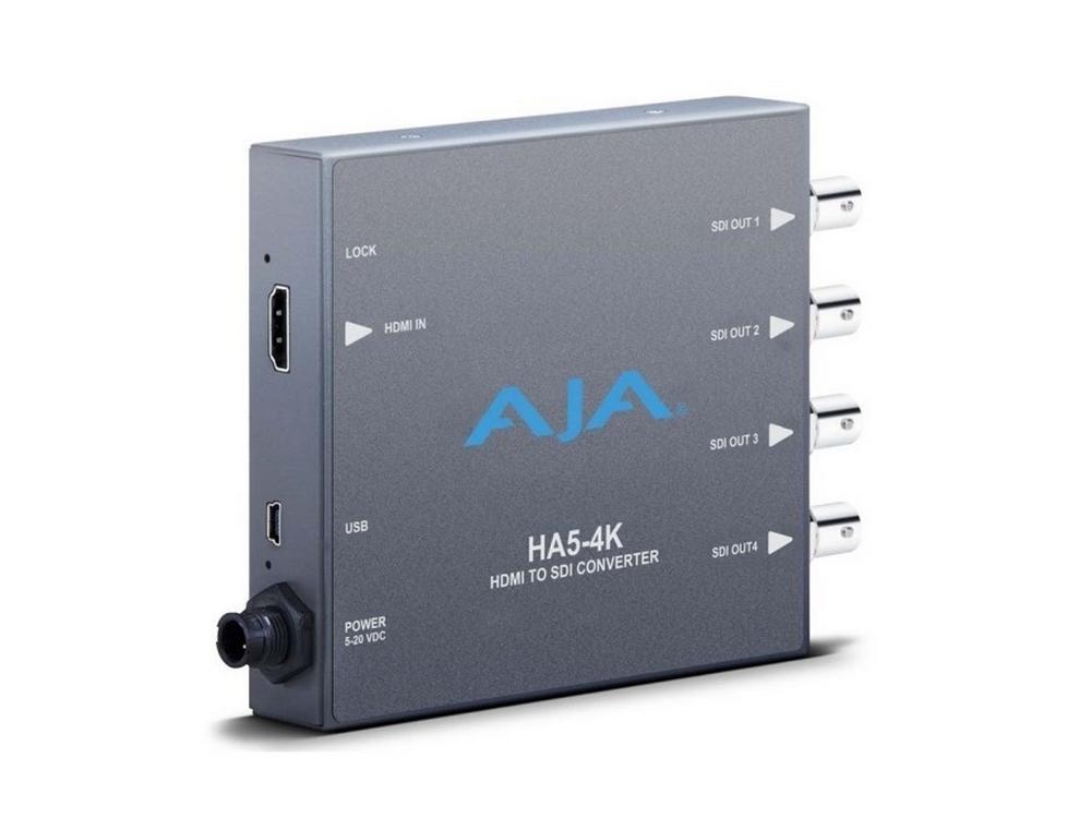 AJA HA5-4K 4K HDMI to 4K 4 x 3G-SDI Converter with Support HD-HDMI to HD SDI