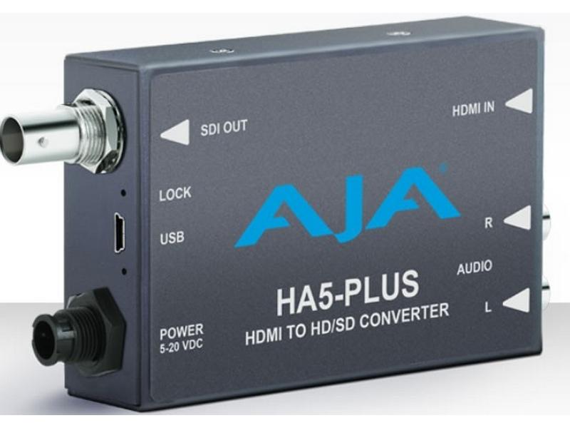 AJA HA5-Plus HDMI to 3G-SDI Converter w DSLR format support