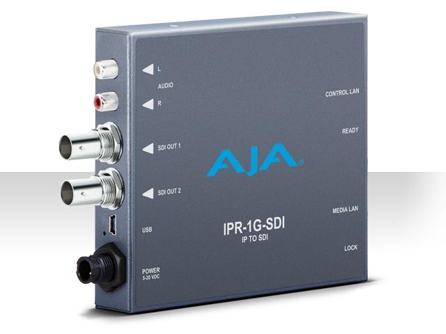 AJA IPR-1G-SDI JPEG 2000 IP Video and Audio to 3G-SDI Converter
