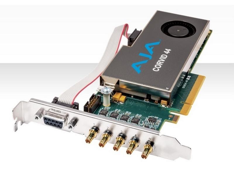 AJA Corvid 44-S Low-Profile 8-Lane PCIe Card with 4 x SDI Configurable I/O and Cables