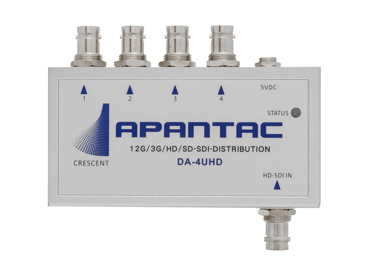 Apantac DA-4UHD 12G-SDI 1x4 Reclocking Distribution Amplifier
