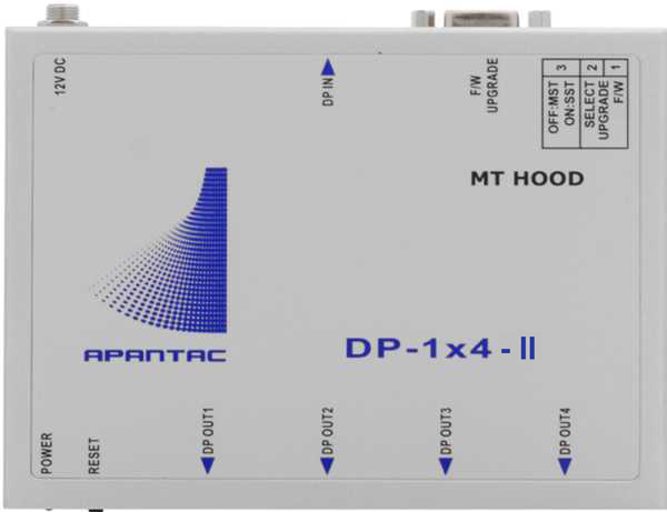 Apantac DP-1x4-II 1x4 DisplayPort 1.2 Distribution Amplifier/Splitter
