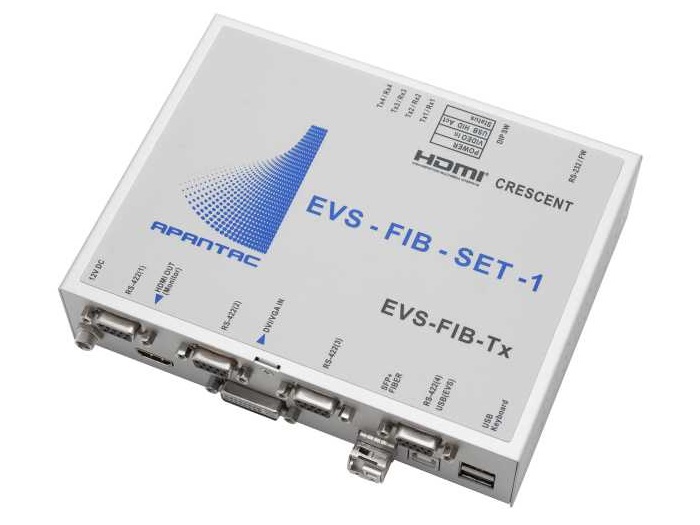 Apantac EVS-FIB-Tx EVS XT3 Fiber Extender (Transmitter) with USB/4 x RS-422 and VGA Input and HDMI Loop-Out up to 10km over a Single Mode Fiber Cable