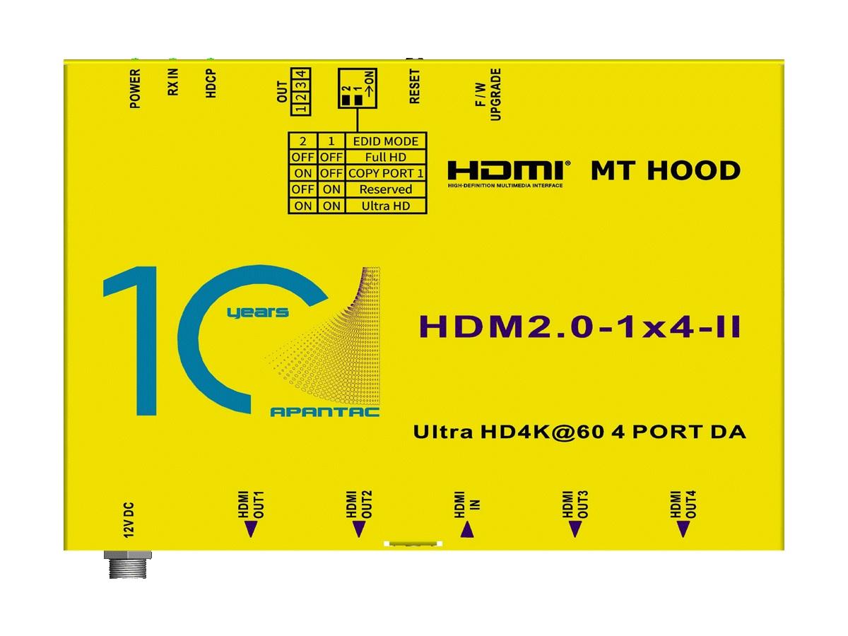 Apantac HDM2.0-1x4-II 1x4 4K 60Hz HDMI 2.0/HDCP 2.2 Splitter