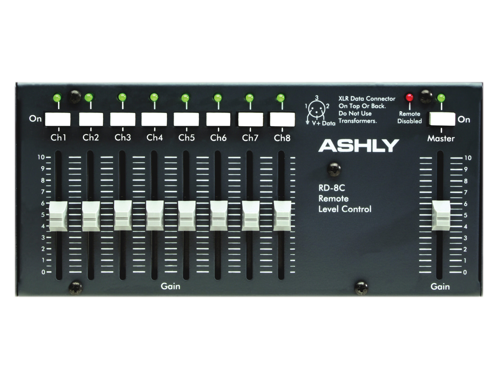 Ashly RD-8C 8-Channel Desktop Remote for VCM-88C