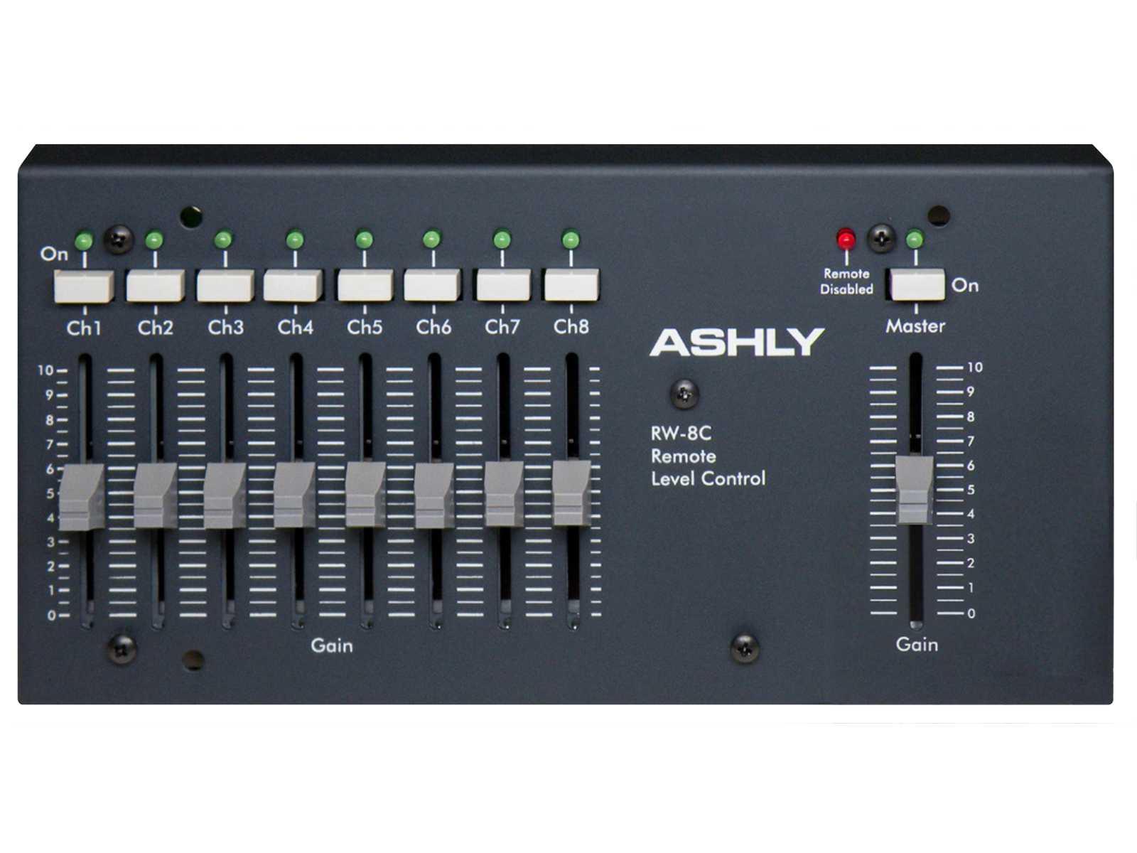 Ashly RW-8C 8-Channel Wall-Mount Remote Control for VCM-88C