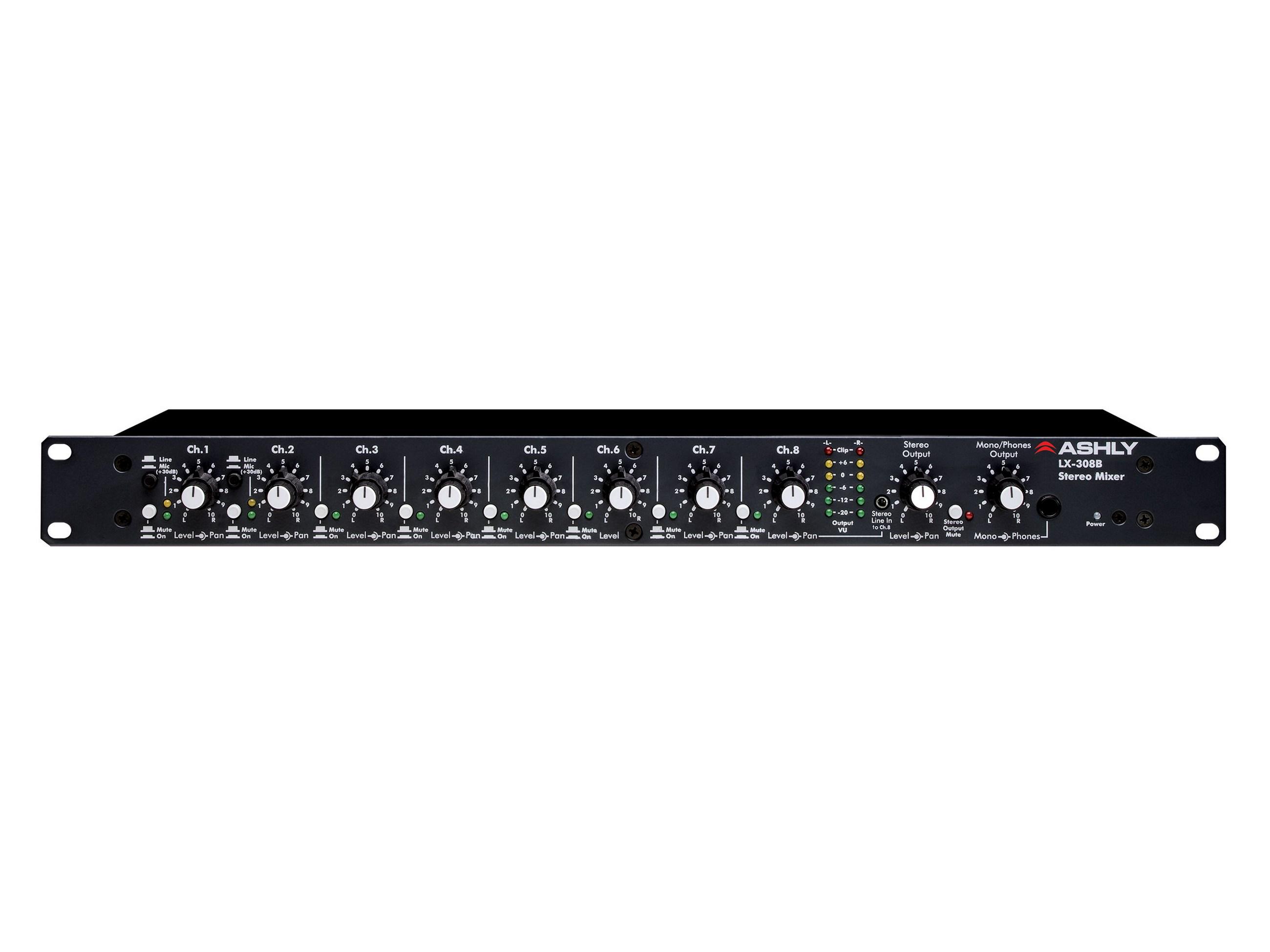 Ashly LX-308B Mixer 8 Input Stereo Line/1U