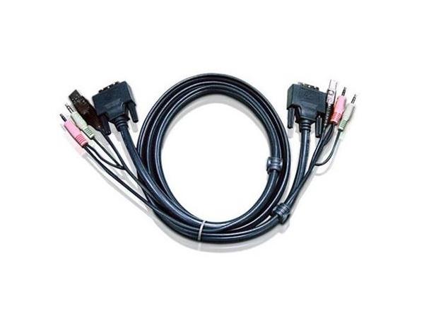 Aten 2L7D05UD 16ft USB to DVI-D Dual Link KVM Cable