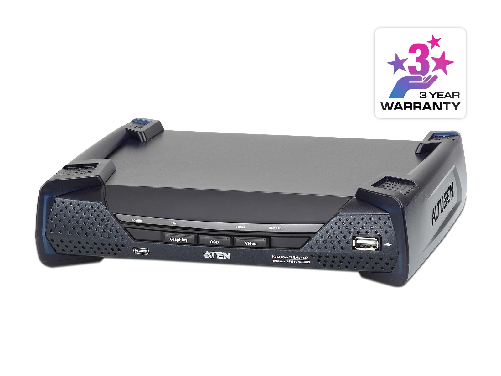 Aten KE8950R 4K HDMI Single Display KVM over IP Extender (Receiver)