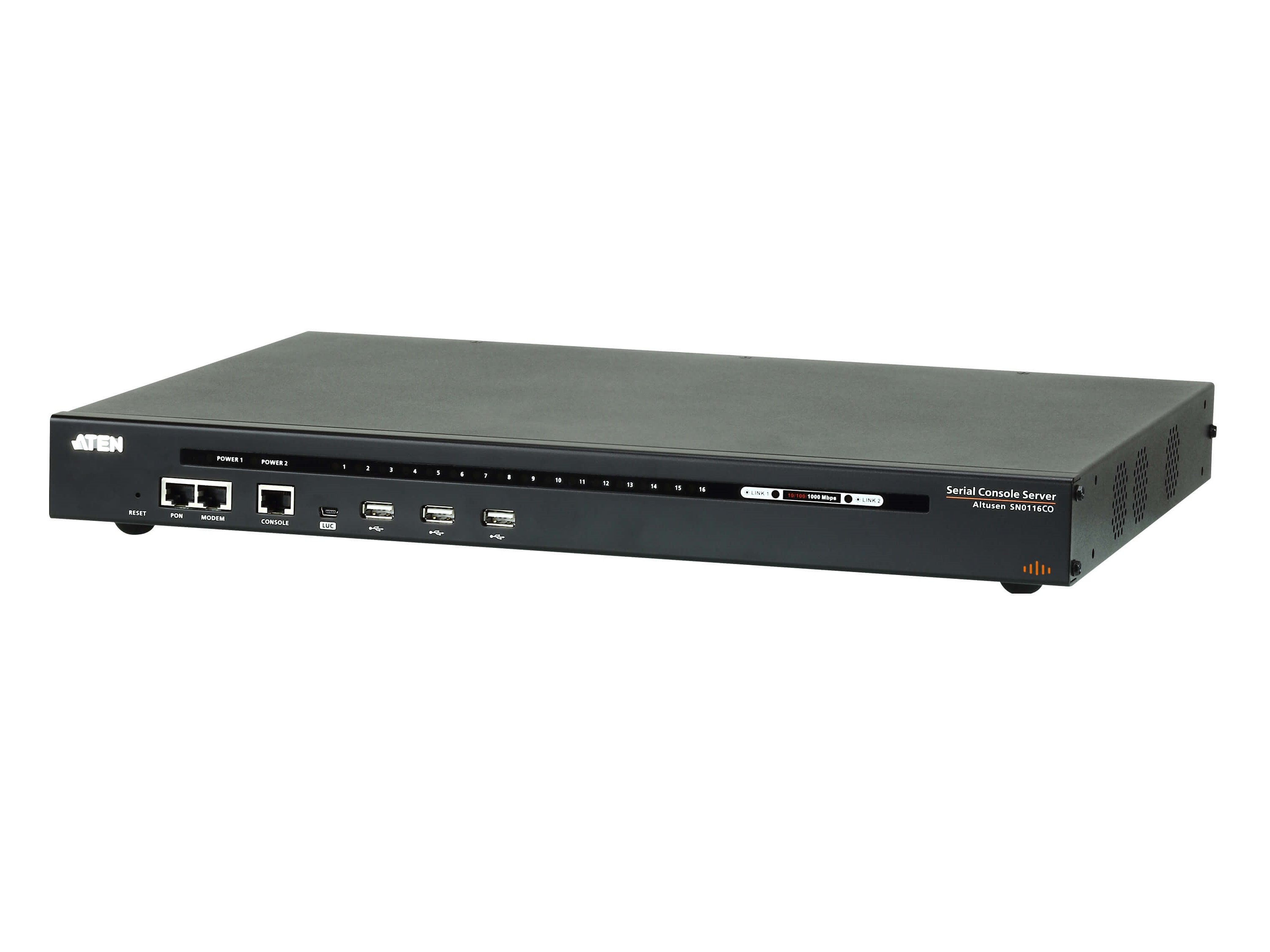 Aten SN0116COD 16-Port Serial Console Server with Dual Power/LAN/DC Power