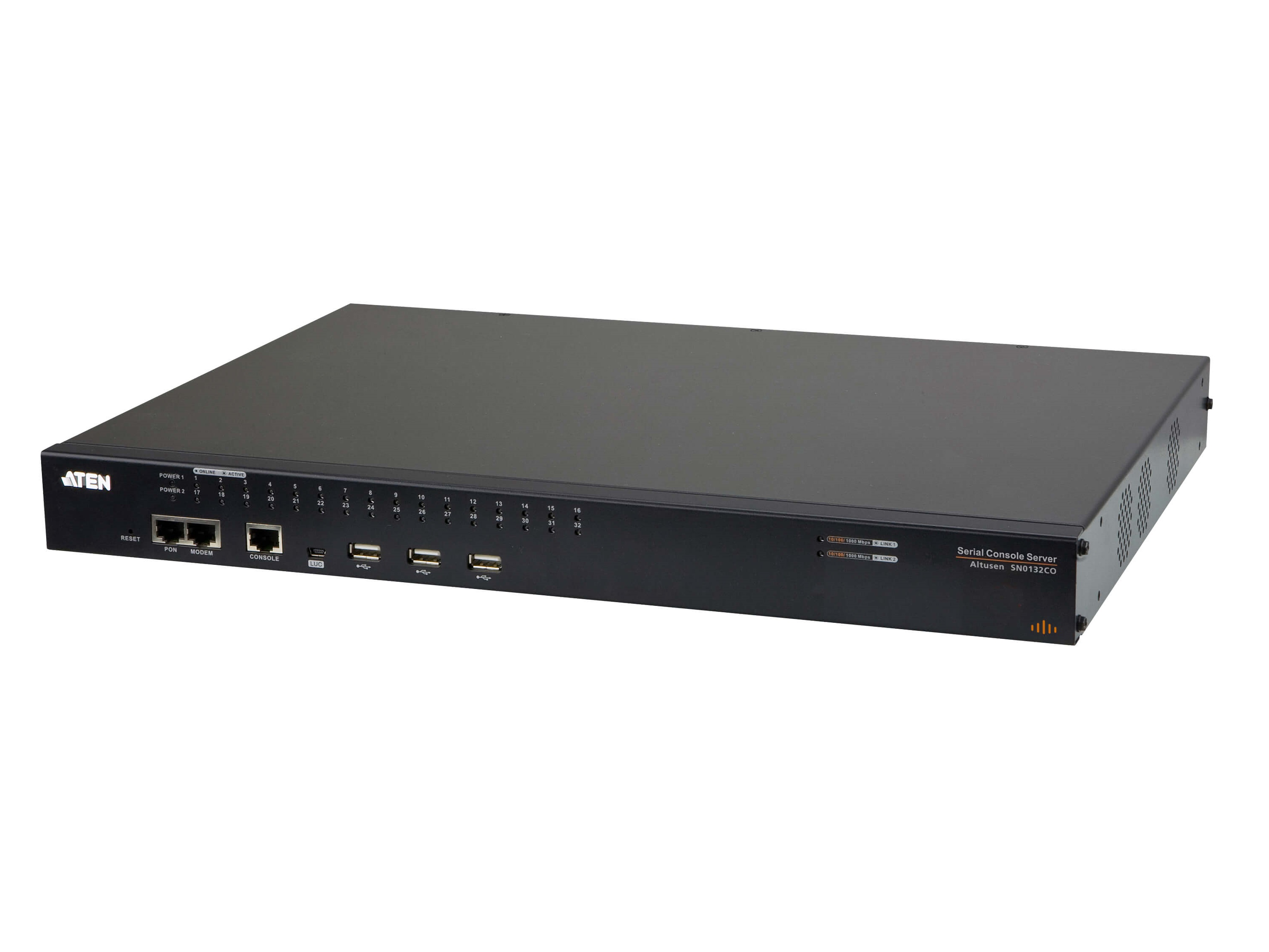 Aten SN0132COD 32-Port Serial Console Server with Dual Power/LAN/DC Power