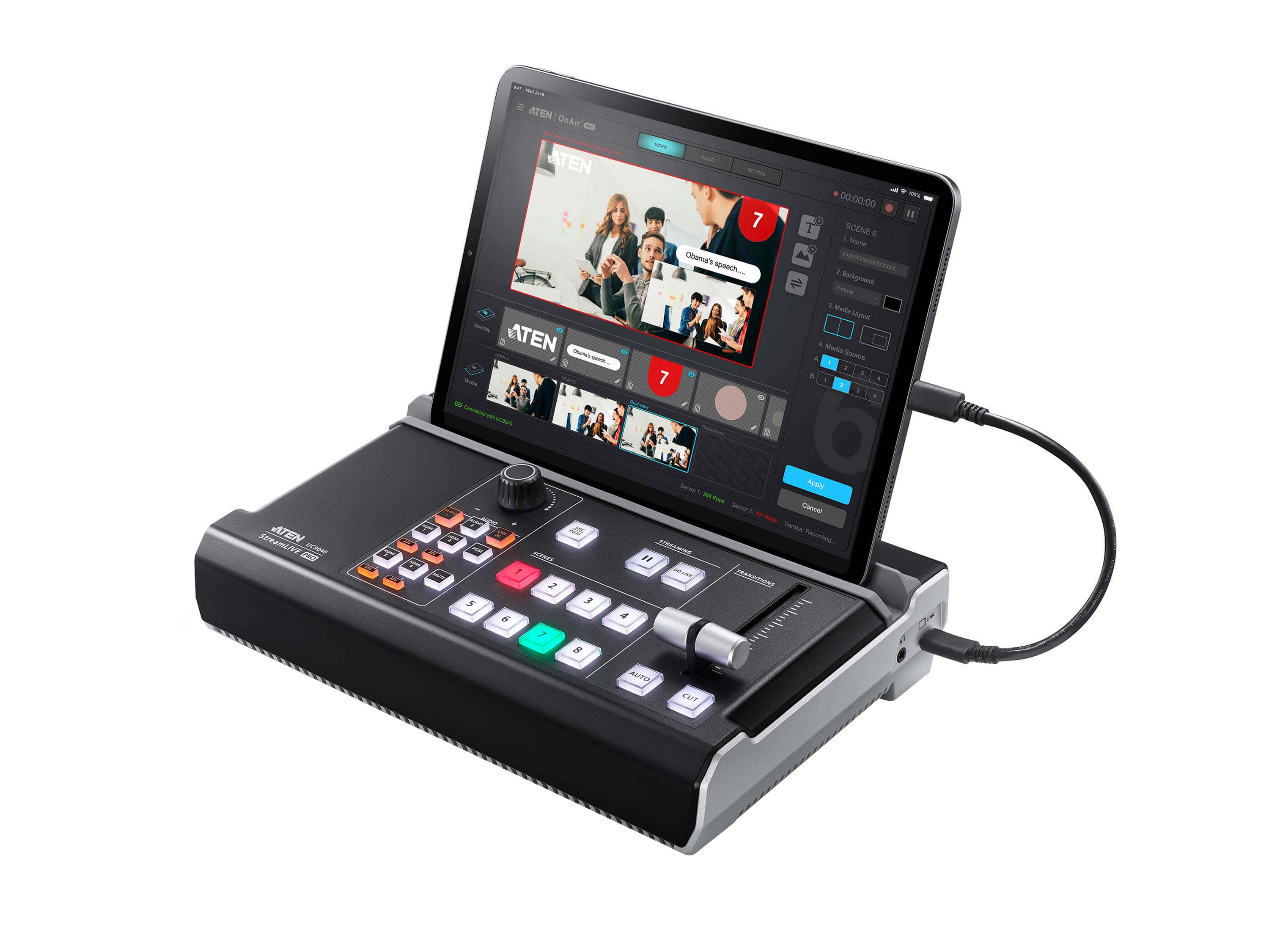 Aten UC9040 StreamLIVE PRO All-in-one Multi-Channel AV Mixer