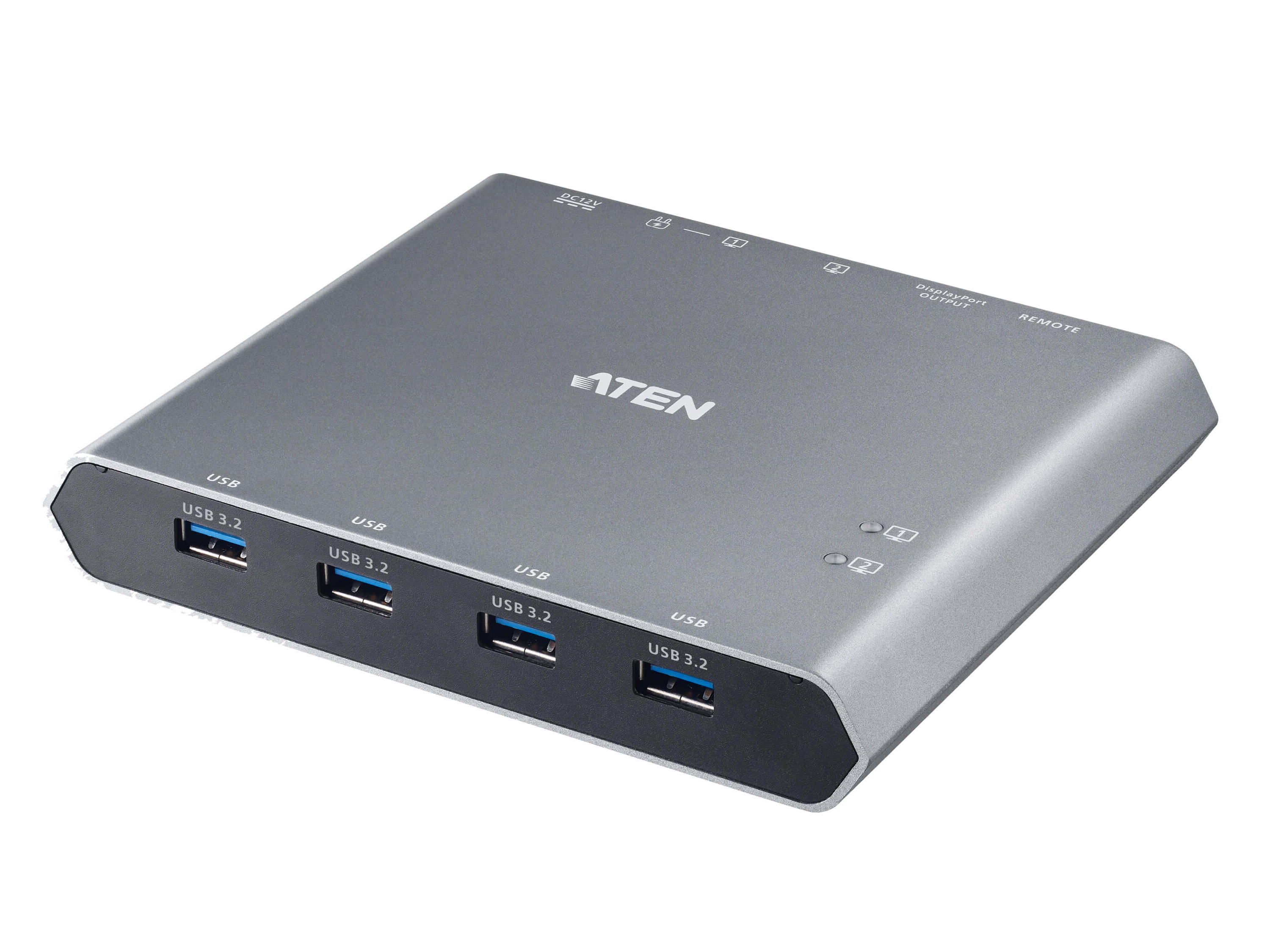 Aten US3311 2-Port 4K DisplayPort USB-C KVM Dock Switch with Power Pass-Through