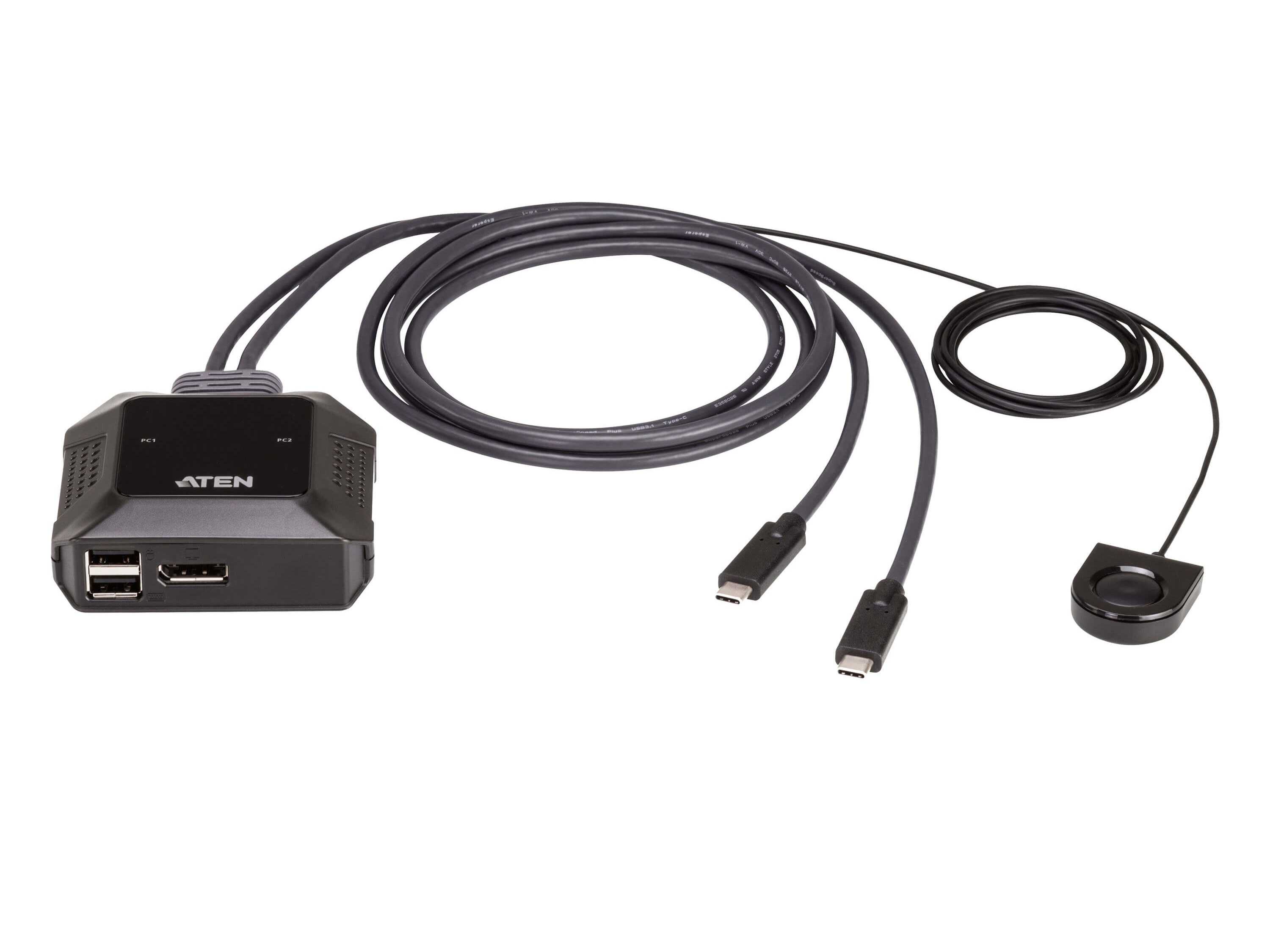 ugunstige tilpasningsevne flertal US3312 Aten 2-Port USB-C 4K DisplayPort Cable Switch with Remote Port  Selector
