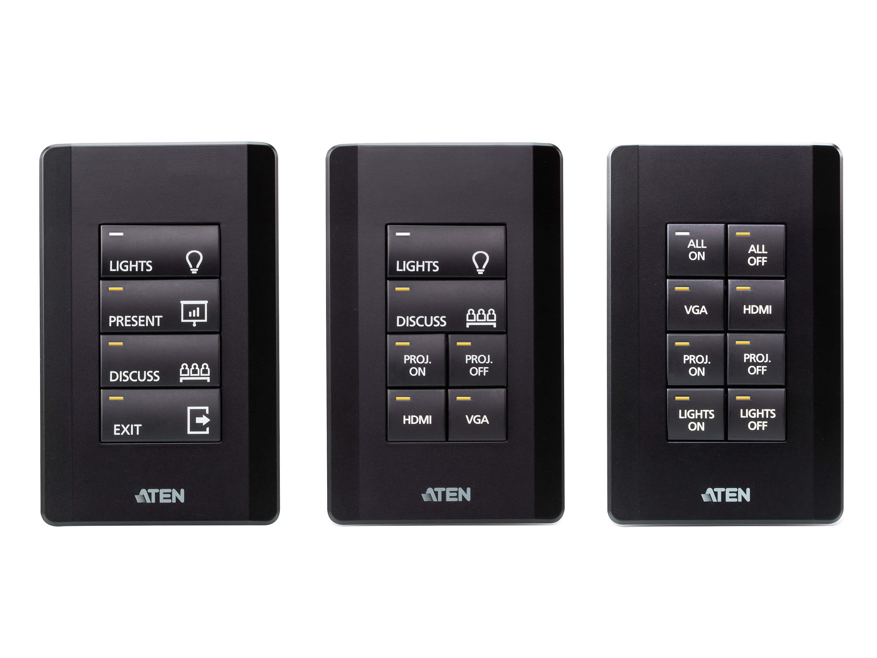 Aten VK108US1 Control System/8 Button Keypad/US/1 Gang (Black)