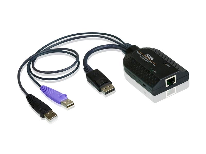 Aten KA7169 DisplayPort USB Virtual Media KVM Adapter Cable with Smart Card Reader