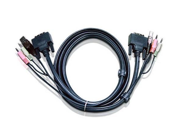 Aten 2L7D02U USB DVI-D Single Link KVM Cable (6ft)