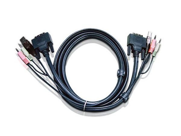 Aten 2L7D02UI USB DVI-I Single Link KVM Cable (6ft)