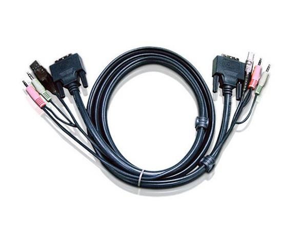 Aten 2L7D03U USB DVI-D Single Link KVM Cable (10ft)