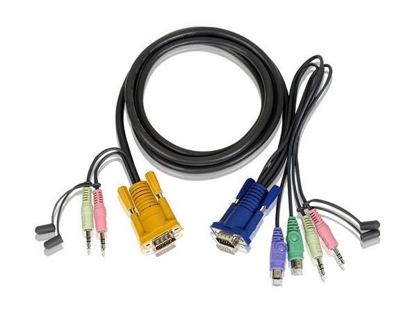 Aten 2L5302P SPHD-15 to VGA/ PS/2 and Audio KVM Cable (6in)