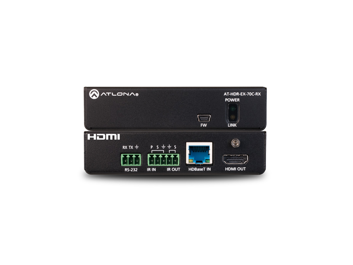 Hdbaset Rx AT-HDR-EX-70C-RX Atlona HDBaseT Receiver 4K/60 4:4:4 HDR10/HLG/Dolby ...