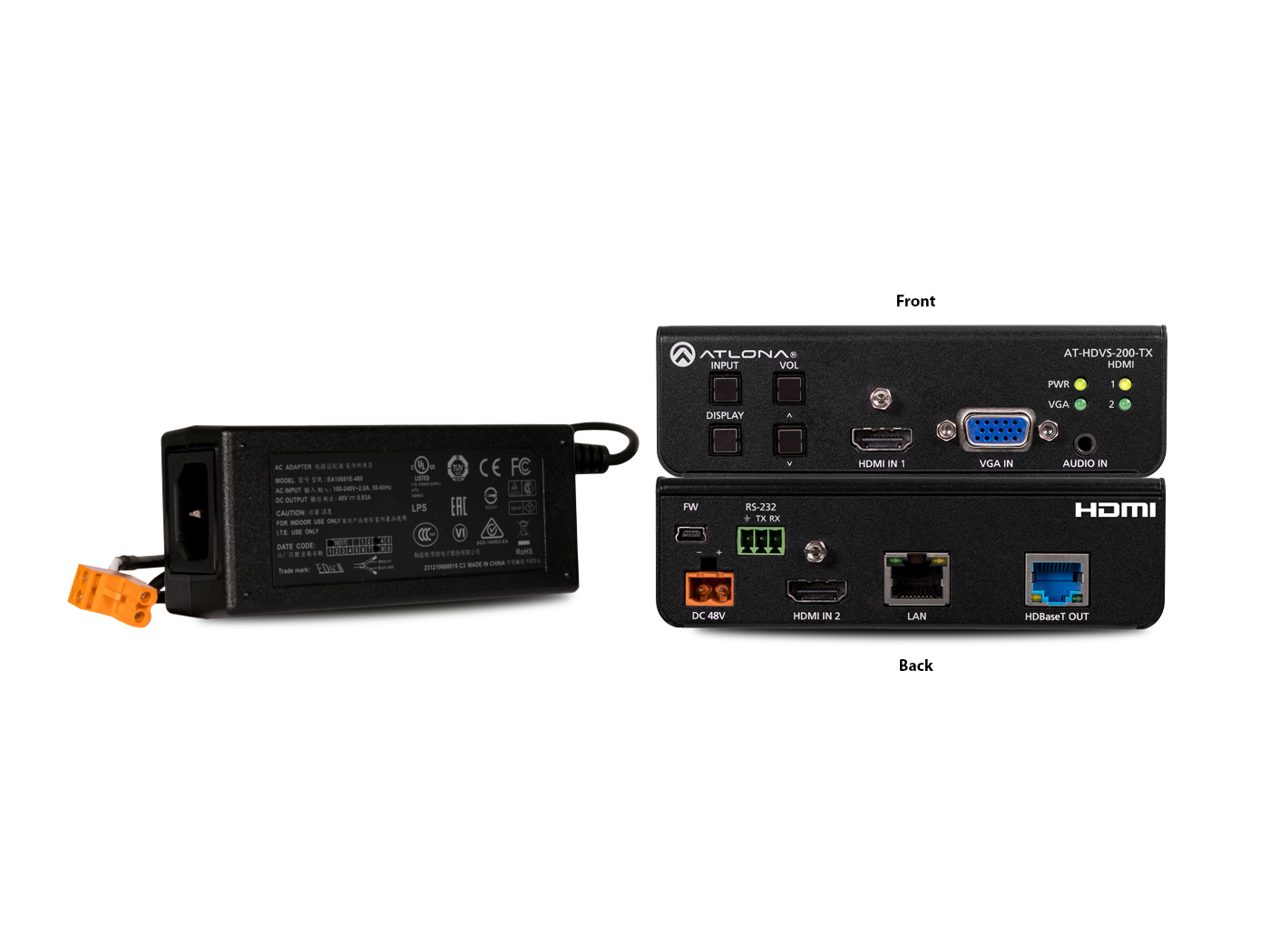 Atlona AT-HDVS-200-TX-PSK 3-Input Switch for HDMI/VGA Sources with Ethernet HDBaseT
