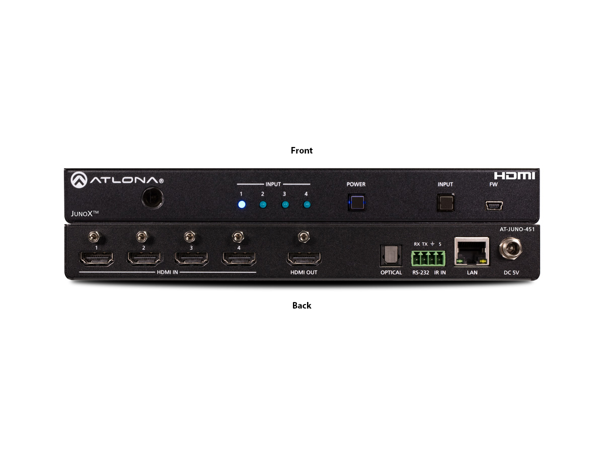 Atlona AT-JUNO-451 HDR 4-Input 4k HDMI Auto Switch